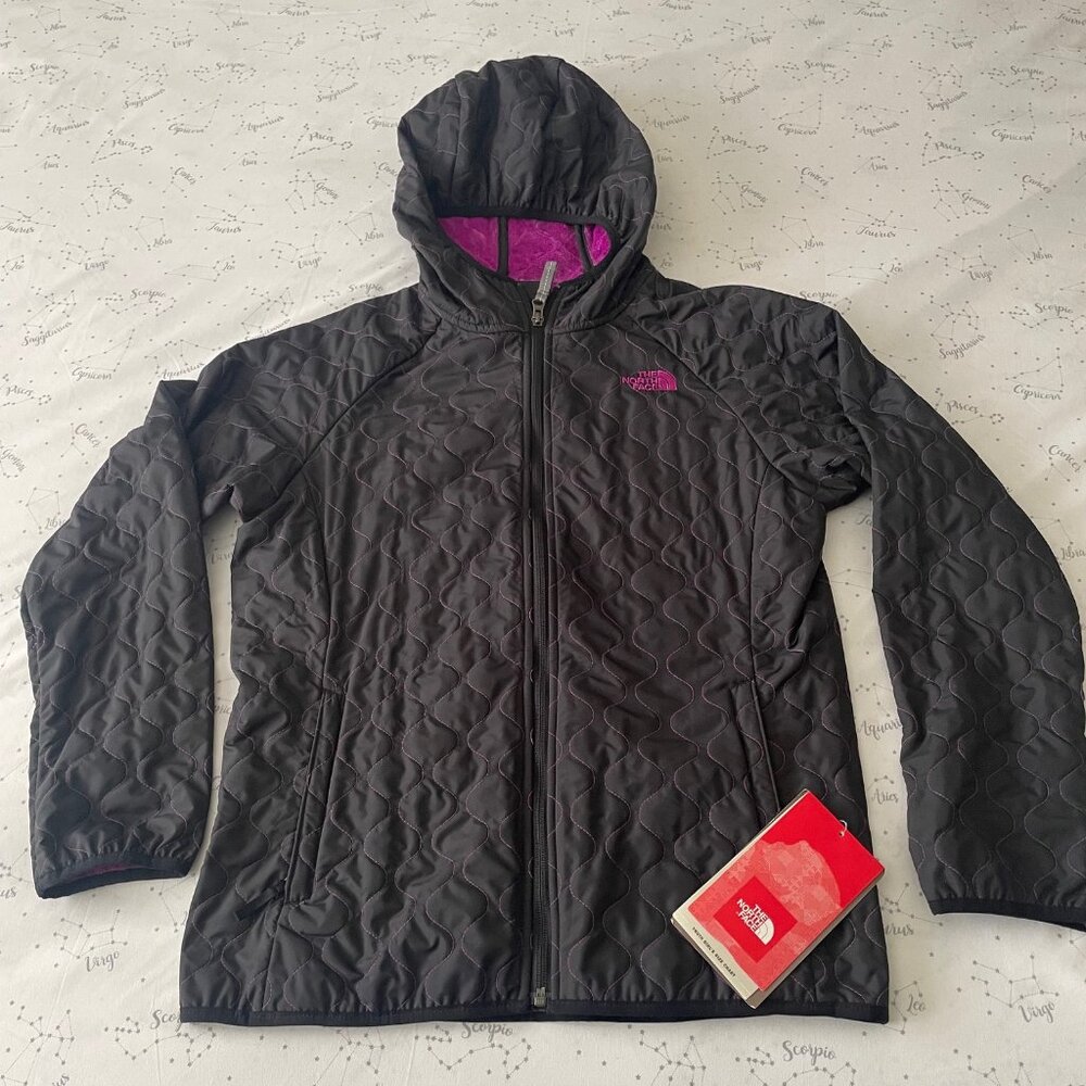 THE NORTH FACE GIRLS LIL' BREEZE WIND JACKET, TNF BLACK, XL NEW